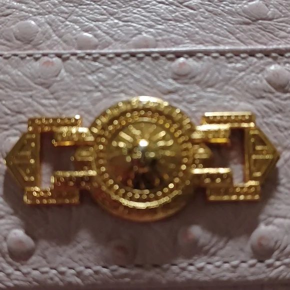 Gianni Versace Genuine Ostrich Blush Pink Card Wallet - Picture 7 of 7